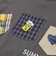 【吸汗速乾】チェックダンガリー色々ワッペン付きポケット半袖Tシャツ(80~130cm)