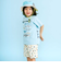 ツイルデニム総柄プリントハーフパンツ(80~130cm)
