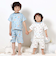 【スララク/腹巻き一体型/吸汗速乾】みんな快眠！半袖みんみんパジャマ 上下セット(80~130cm)