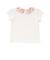 【お揃い】フラワープリントスカラップ襟半袖針抜きTシャツ(80~100cm)