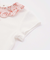 【お揃い】フラワープリントスカラップ襟半袖針抜きTシャツ(80~100cm)