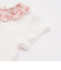 【お揃い】フラワープリントスカラップ襟半袖針抜きTシャツ(80~100cm)