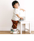シャツコール裾ボーダーテーパードパンツ(80~100cm)