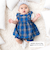 【お揃い】【神戸タータン×BeBe】ロゴ刺しゅうチュニック+ブルマセット(70~90cm)