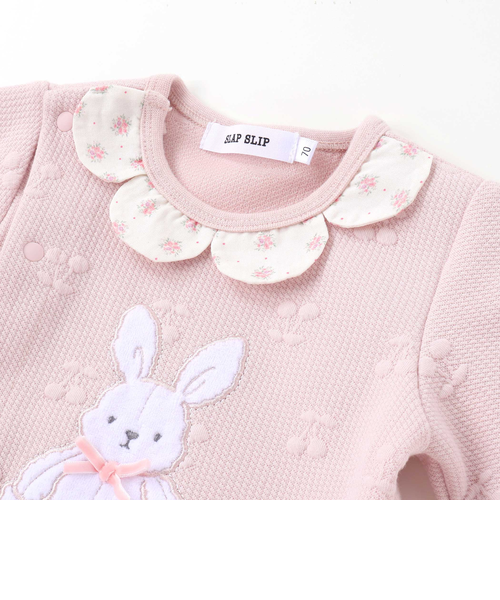 新品 ウサギ刺繍付きライトブルーロンパース ガールズドントクライ @VERDY 新品 ウサギ刺繍付きライトブルーロンパース ガールズドント