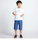 カラーデニムポイントロゴハーフパンツ(90~150cm)