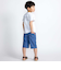 カラーデニムポイントロゴハーフパンツ(90~150cm)