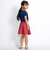カラーデニムサイドボタンプリーツスカパン(90~150cm)