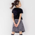 リボン付きギャザーキャミ+スパンテレコ半袖Tシャツセット(110~150cm)
