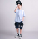 【接触冷感】恐竜プリント切り替え天竺半袖Tシャツ(110~150cm)