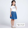 【お揃い】【神戸タータン×BeBe】ロゴパッチ刺しゅう半袖Tシャツ(90~160cm)