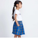 【お揃い】【神戸タータン×BeBe】チェックギャザーインナーパンツ付きスカート(90~160cm)