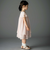梨地リボン付け襟2WAYドレス(90～130cm)