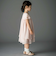 梨地リボン付け襟2WAYドレス(90～130cm)