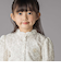 スカラップ襟ブロード花柄シャツ(110~150cm)