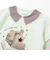 【お揃い】ボーダー袖切り替え汽車プリント長袖Tシャツ(70~90cm)