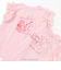 【ケアベア×SLAP SLIP】イラストプリントサイド切り替え袖フリルTシャツ(80~130cm)
