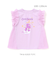 【ケアベア×SLAP SLIP】イラストプリントサイド切り替え袖フリルTシャツ(80~130cm)