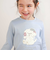 アニマルクマウサギイヌネコモチーフパッチ刺しゅう裾スカラップTシャツ(80~130cm)