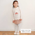 アニマルクマウサギイヌネコモチーフパッチ刺しゅう裾スカラップTシャツ(80~130cm)