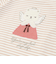 アニマルクマウサギイヌネコモチーフパッチ刺しゅう裾スカラップTシャツ(80~130cm)