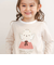 アニマルクマウサギイヌネコモチーフパッチ刺しゅう裾スカラップTシャツ(80~130cm)