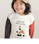 【お揃い】おにぎりサガラ刺しゅう袖配色Tシャツ(80~130cm)