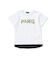 PARISチェックロゴレイヤード風天竺半袖Tシャツ(90~150cm)
