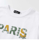 PARISチェックロゴレイヤード風天竺半袖Tシャツ(90~150cm)