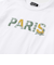 PARISチェックロゴレイヤード風天竺半袖Tシャツ(90~150cm)