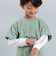 エッフェル塔ロゴ半袖Tシャツ+袖ラインロゴ長袖Tシャツセット(90~150cm)