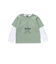 エッフェル塔ロゴ半袖Tシャツ+袖ラインロゴ長袖Tシャツセット(90~150cm)