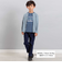 カノコ長袖カーディガン+ロゴプリント半袖Tシャツセット(90~150cm)