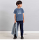 カノコ長袖カーディガン+ロゴプリント半袖Tシャツセット(90~150cm)