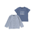 カノコ長袖カーディガン+ロゴプリント半袖Tシャツセット(90~150cm)
