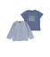 カノコ長袖カーディガン+ロゴプリント半袖Tシャツセット(90~150cm)