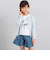 ランダムリブ長袖カーディガン+天竺リボンプリント半袖Tシャツセット(90~150cm)