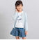 ランダムリブ長袖カーディガン+天竺リボンプリント半袖Tシャツセット(90~150cm)