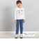 ストレッチジョグデニムスカラップポケットロングパンツ(90~160cm)