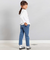 ストレッチジョグデニムスカラップポケットロングパンツ(90~160cm)