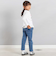 ストレッチジョグデニムスカラップポケットロングパンツ(90~160cm)