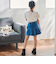 ストレッチジョグデニムプリーツショートパンツ(90~150cm)