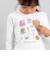 旅の持ち物モチーフ裾シフォンフリル長袖Tシャツ(90~150cm)