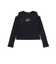 肩開きラインストーンロゴテレコ長袖Tシャツ(110~150cm)