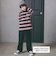 バッグロゴパッチ天竺&マルチボーダー長袖Tシャツ(110~150cm)