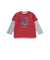 車プリント天竺半袖Tシャツ＋ボーダー柄長袖Tシャツセット(80~130cm)
