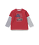 車プリント天竺半袖Tシャツ＋ボーダー柄長袖Tシャツセット(80~130cm)