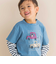 車プリント天竺半袖Tシャツ＋ボーダー柄長袖Tシャツセット(80~130cm)