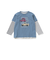 車プリント天竺半袖Tシャツ＋ボーダー柄長袖Tシャツセット(80~130cm)