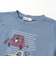 車プリント天竺半袖Tシャツ＋ボーダー柄長袖Tシャツセット(80~130cm)